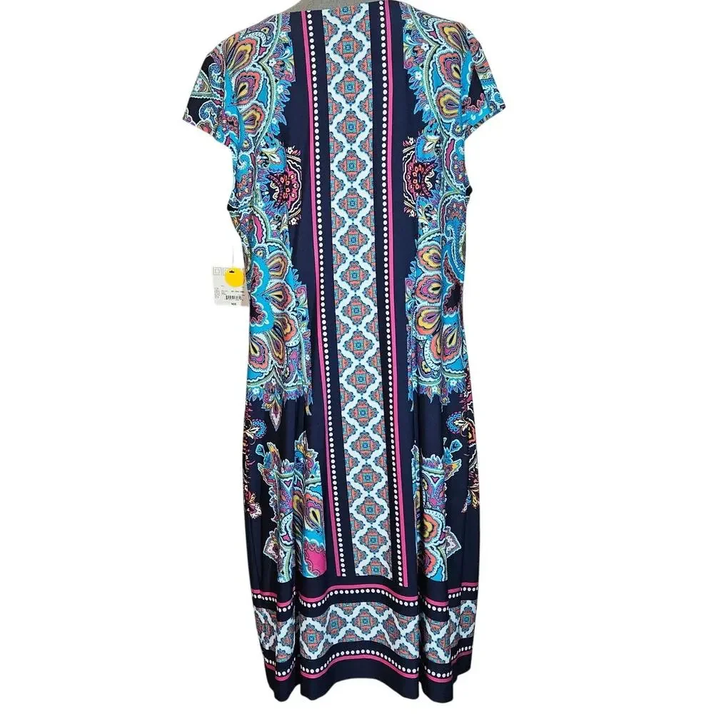 Liz Claborne Pull Over Cap Sleeve Dress Size 16 New with Tag